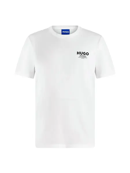 HUGO Tričko 'Nesptee'  čierna / biela