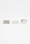 Sada prstenů Pray - stříbrné barvy