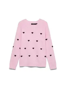 VERO MODA Sveter 'VMDOFFY'  ružová / čierna