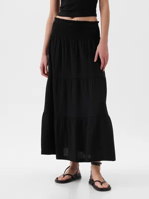 GAP Mušelínová maxi sukně - Dámské