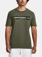 Under Armour Tričko UA CAMO CHEST STRIPE SS-GRN - Pánské