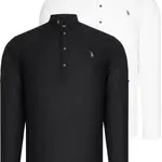 DOUBLE SET G783 DEWBERRY JUDGE COLLAR SHIRT-WHITE-BLACK