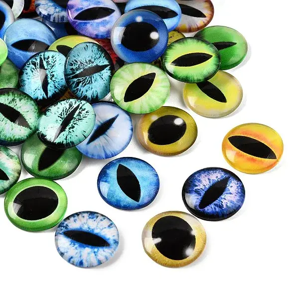 Printed Transparent Glass Cabochons