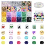 DIY Barrel Plastic & Acrylic Beads & Polymer Clay Bracelets Making Kits