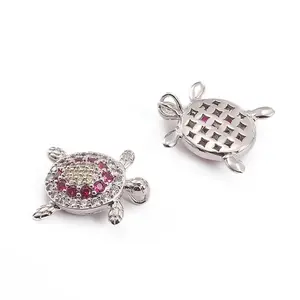 Brass Micro Pave Cubic Zirconia Pendants