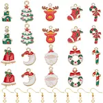Christmas Theme DIY Alloy Enamel Dangle Earring Making Kit