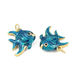 Brass Enamel Pendants