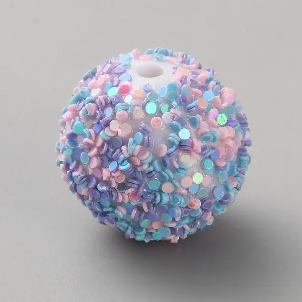 Opaque Acrylic Glitter Beads