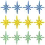 30Pcs 3 Colors Cloth Star Self-adhesion Embroidery Sew on Appliques