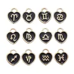Alloy Enamel Charms with 12 Constellations