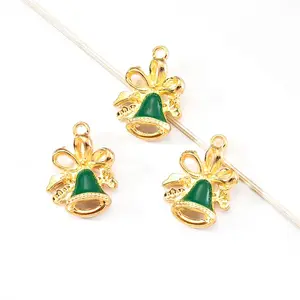 20Pcs Light Gold Alloy Enamel Pendants