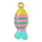 Printed Brass with Enamel Pendants