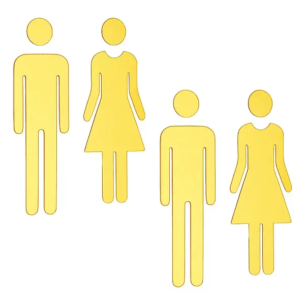 Acrylic TOILET Sign Stickers