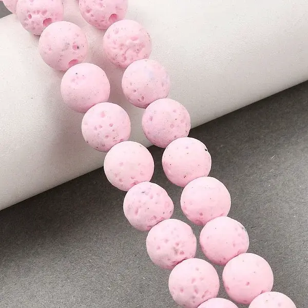 Dyed Synthetic Lava Rock Beads Strands