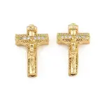 Easter Brass Micro Pave Clear Cubic Zirconia Pendants