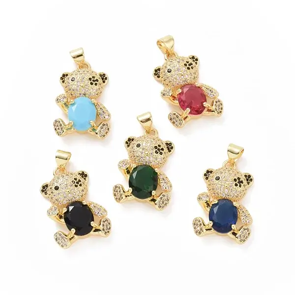 Brass Cubic Zirconia Pendants