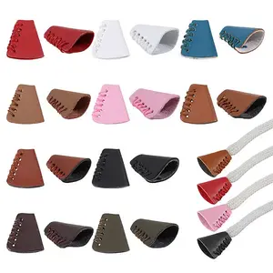 40Pcs 10 Colors Leather Cord Ends