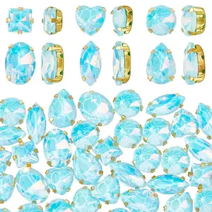 106pcs 6 Style Sew On Rhinestone