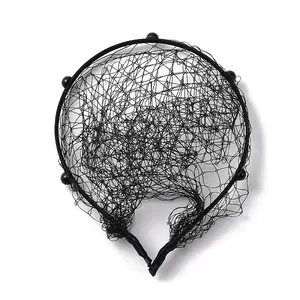 Bridal Pearl Mesh Veil Cloth Hair Bands