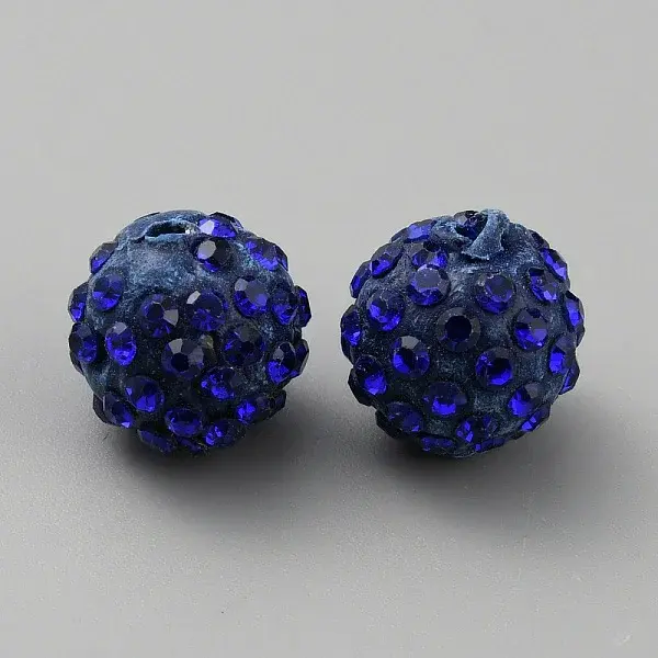 Handmade Polymer Clay Rhinestone Beads