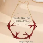 Alloy Enamel Link Chain Necklaces