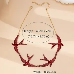 Alloy Enamel Link Chain Necklaces