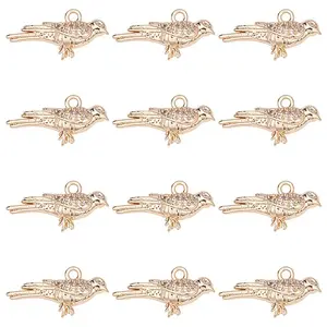 12Pcs Brass Micro Pave Cubic Zirconia Pendants