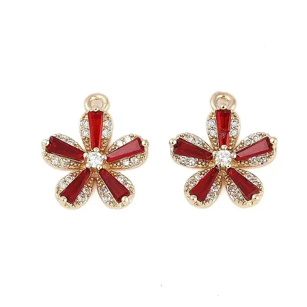 Rack Plating Brass Micro Pave Cubic Zirconia Pendants