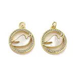 Brass Micro Pave Clear Cubic Zirconia Pendants