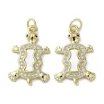Brass Micro Pave Cubic Zirconia Pendants