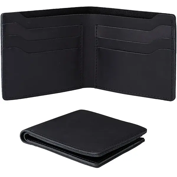 Rectangle Leather Credit Card Wallets for Men