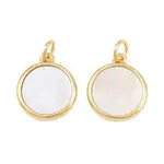 Brass with White Shell Pendants