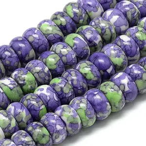 Synthetic Ocean White Jade Beads Strands
