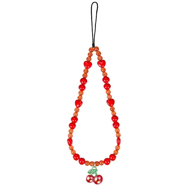 Cat Eye & Acrylic Beaded Mobile Straps