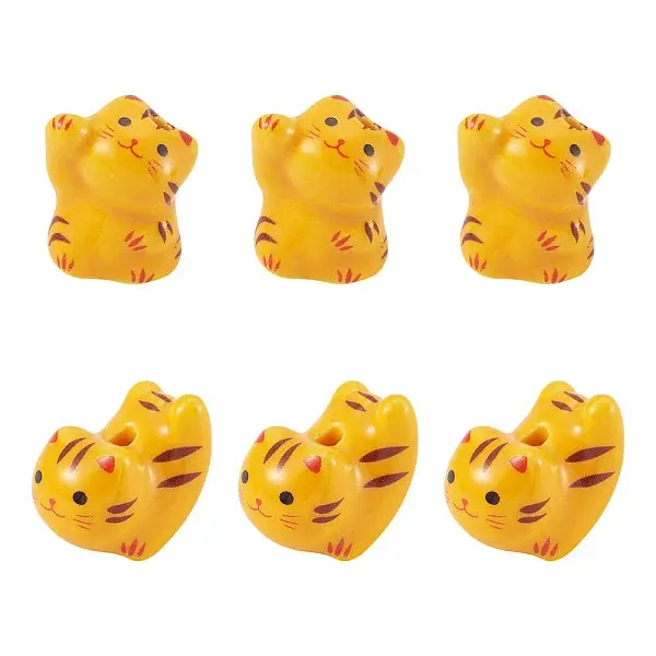 8Pcs 2 Styles Handmade Porcelain Beads