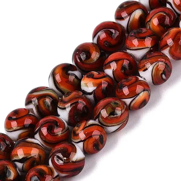 Gold Sand Handmade Lampwork Beads Strands