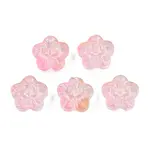Transparent Spray Painted Glass Beads