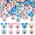 80Pcs 10 Styles Natural Wood European Beads