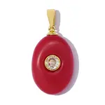 Brass Pave Clear Cubic Zirconia Pendants