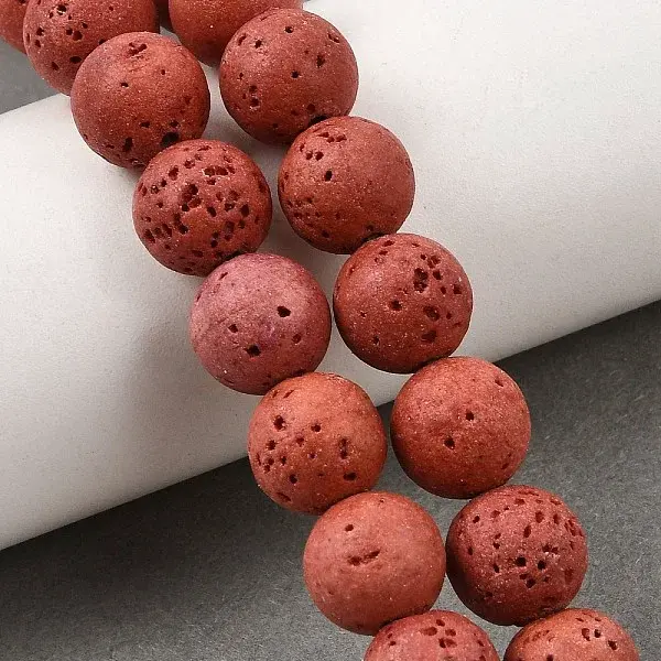 Dyed Synthetic Lava Rock Beads Strands