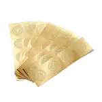 Self Adhesive Gold Foil Embossed Stickers