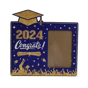 Graduate Theme Wood with Acrylic Rectangle Picture Frame