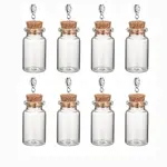 8Pcs Empty Glass Bottle European Dangle Charms
