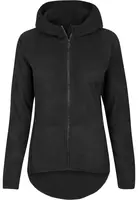 Dámská mikina s kapucí Polar Fleece na zip v černé barvě