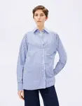 Armedangels Striped Loose Fit Blouse 2688 white-dynamo blue M