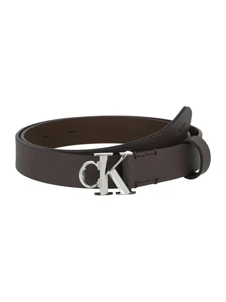 Calvin Klein Opasky  tmavohnedá / strieborná