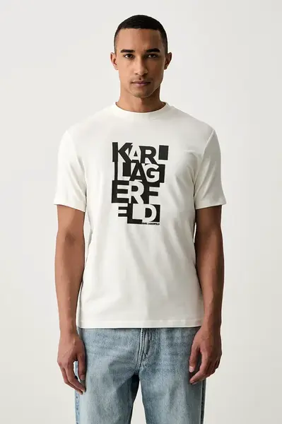 Karl Lagerfeld tričko pánské bavlněné s elastanem