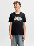 Jack & Jones Junior Tričko  sivobéžová / čierna / biela