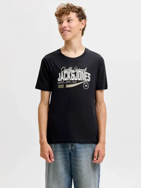 Jack & Jones Junior Tričko  sivobéžová / čierna / biela