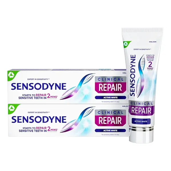 SENSODYNE Clinical Repair Active White zubná pasta 2 x 75 ml